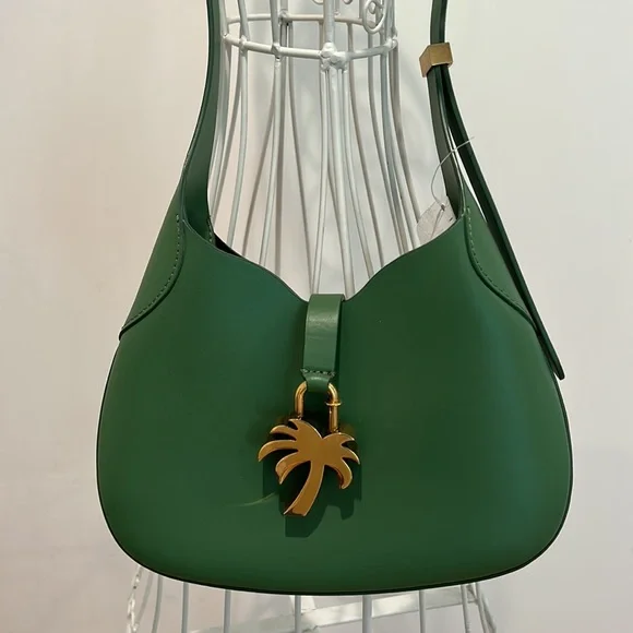 NWT Palm Angels Palm Tree Leather Hobo Bag - Picture 6 of 12